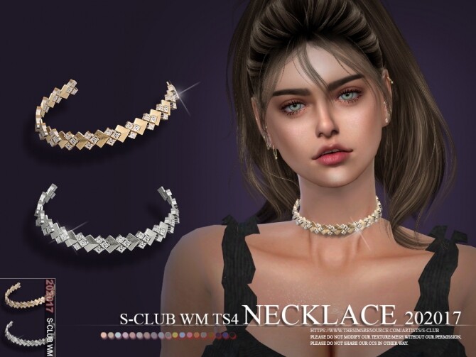 Sims 4 Necklace 202017 by S Club WM at TSR