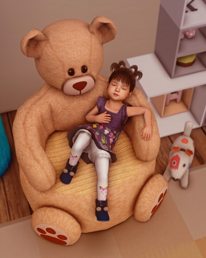 Sims 4 Teddy Bear Chair poses for Toddlers at Katverse