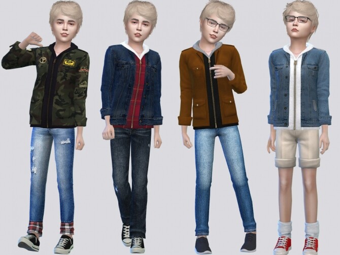 Sims 4 Elson Top Jacket Kids by McLayneSims at TSR