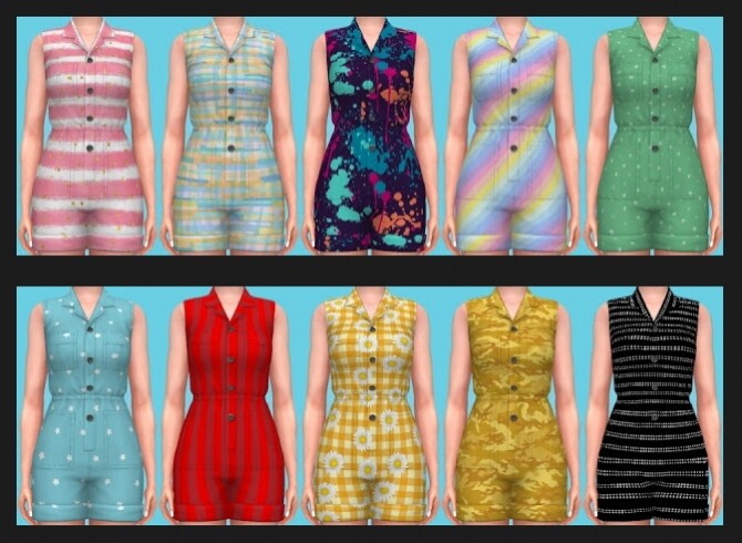 Sims 4 Eco Lifestyle Jumpsuit Recolors at Annett’s Sims 4 Welt