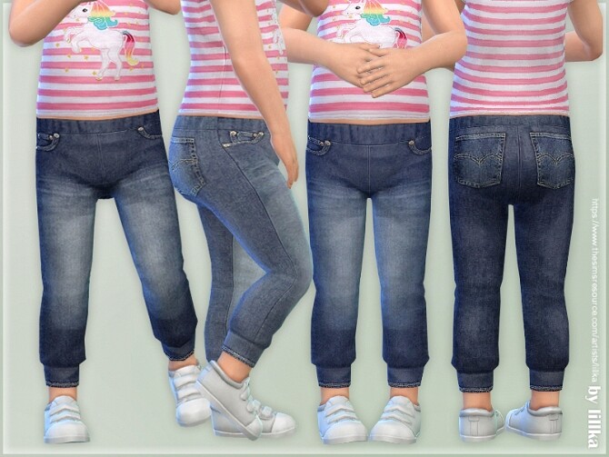 Sims 4 Toddler Jeans P08 by lillka at TSR