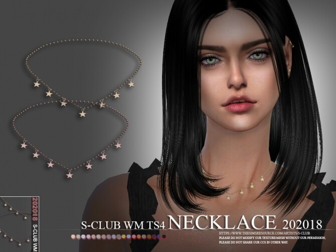 Sims 4 Necklace 202018 by S Club WM at TSR