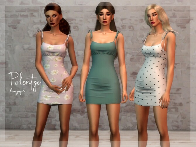 Sims 4 Polentze summer dress by laupipi at TSR