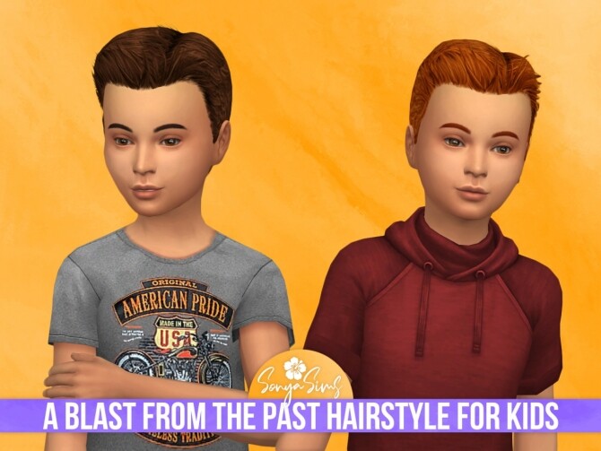 Sims 4 A BLAST FROM THE PAST HAIRSTYLE FOR KIDS at Sonya Sims