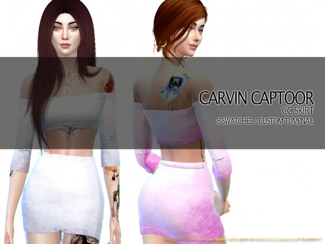 Sims 4 Lee Skirt by carvin captoor at TSR