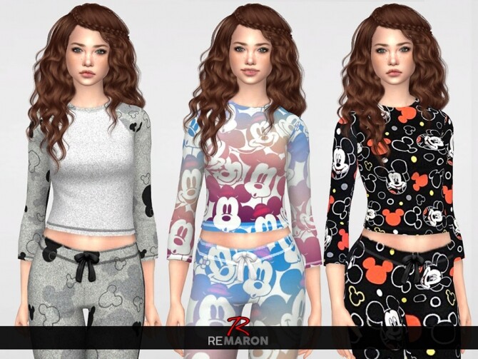 Sims 4 PJ Shirt for Women 01 by remaron at TSR
