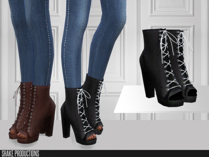 Sims 4 451 Leather Boots by ShakeProductions at TSR