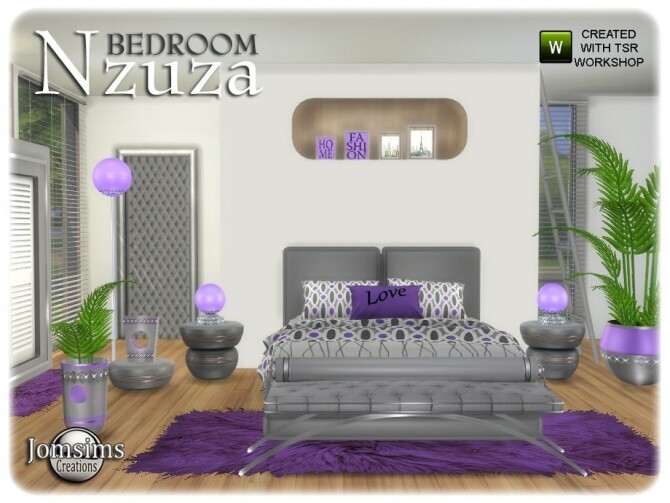 Sims 4 Nzuza bedroom by jomsims at TSR