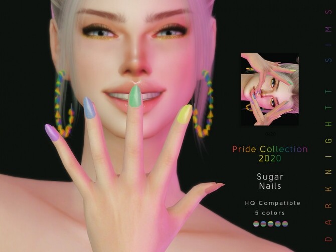 Sims 4 Sugar Nails by DarkNighTt at TSR