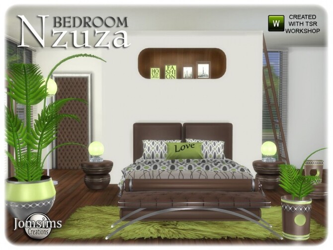Sims 4 Nzuza bedroom by jomsims at TSR