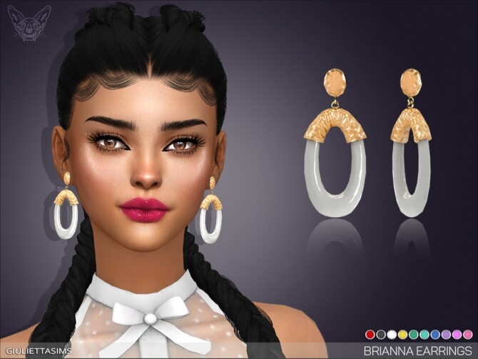 Sims 4 Brianna Drop Earrings by feyona at TSR