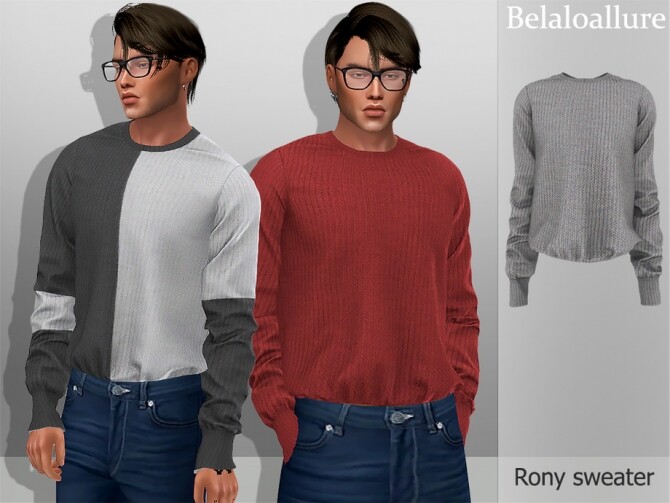 Sims 4 Rony sweater by Belaloallure at TSR