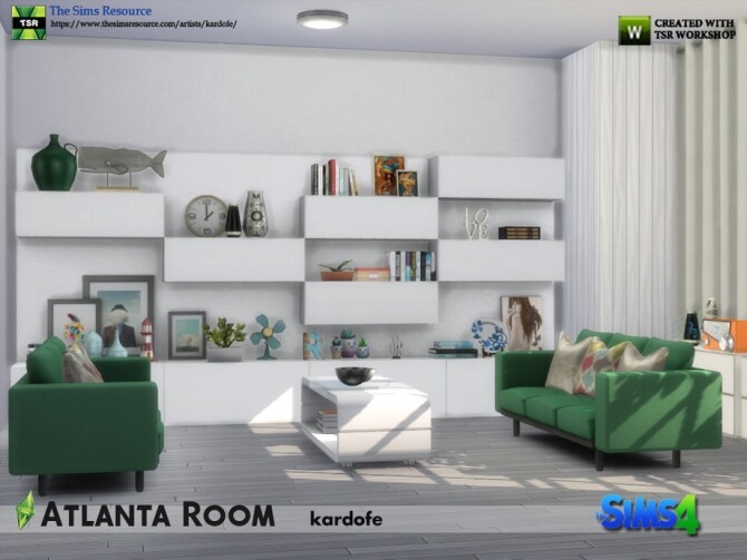 Sims 4 Atlanta Room by kardofe at TSR