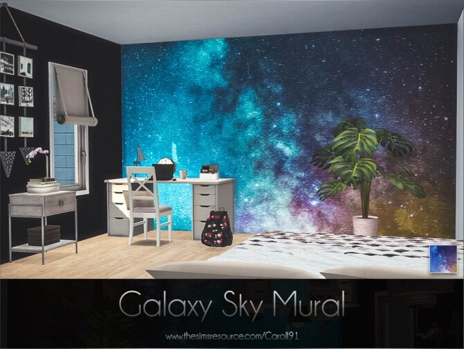Sims 4 Galaxy Sky Mural by Caroll91 at TSR