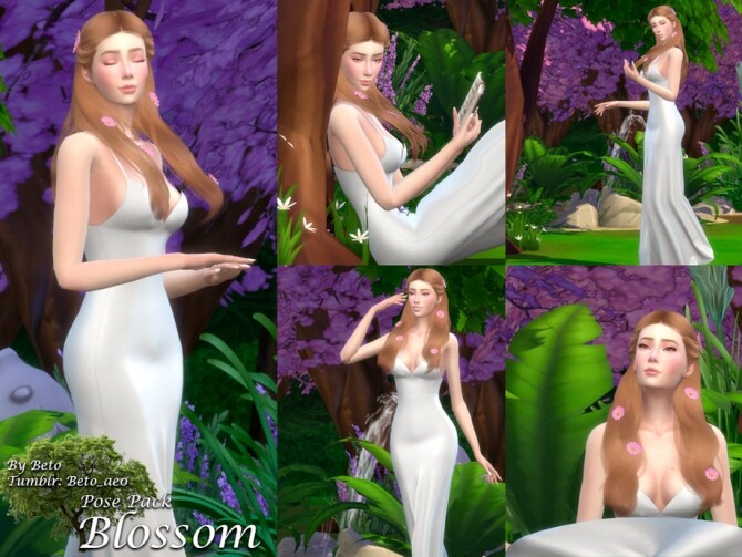 Sims 4 Blossom Pose pack by Beto ae0 at TSR
