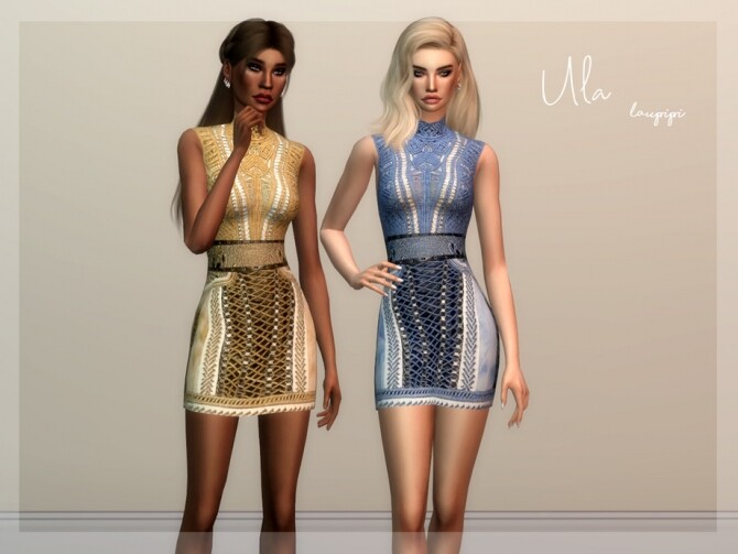 Sims 4 Ula dress by laupipi at TSR