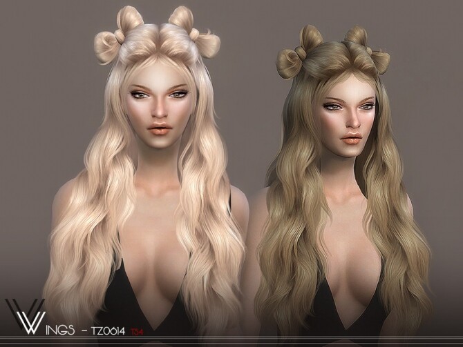 Sims 4 WINGS TZ0614 hair by wingssims at TSR