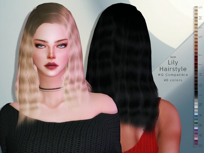 Sims 4 Lily Hairstyle by DarkNighTt at TSR