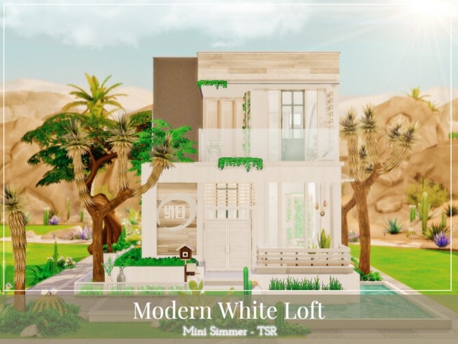 Sims 4 Modern White Loft by Mini Simmer at TSR