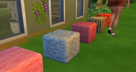 Minecraft Block Pouf by jessiuss at Mod The Sims
