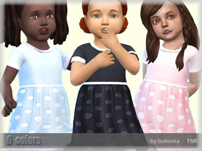 Sims 4 Toddler Dress by bukovka at TSR