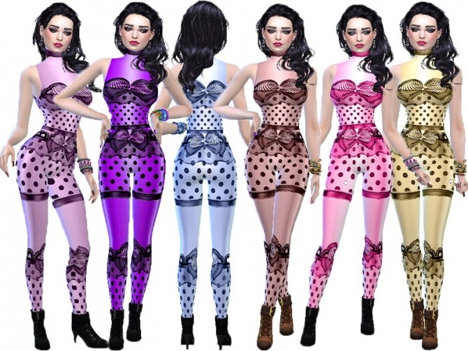 Sims 4 Party jumpsuit by TrudieOpp at TSR