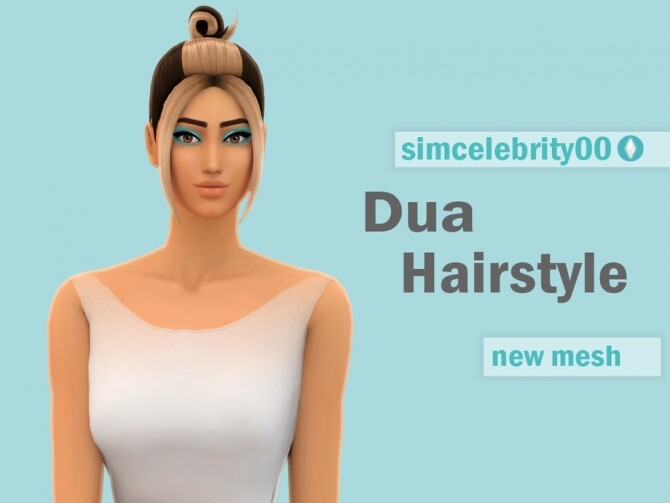 Sims 4 Dua Hairstyle by simcelebrity00 at TSR