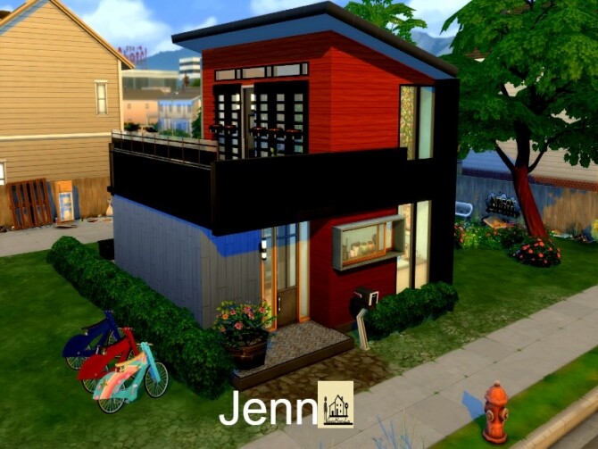 Sims 4 Jenn eco house by GenkaiHaretsu at TSR