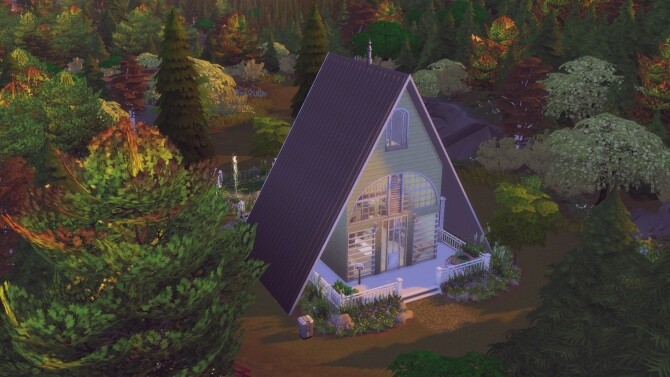 Sims 4 A Frame Single home NO CC by zhepomme at Mod The Sims