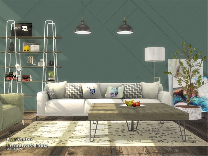 Sims 4 Ullery Living Room by ArtVitalex at TSR