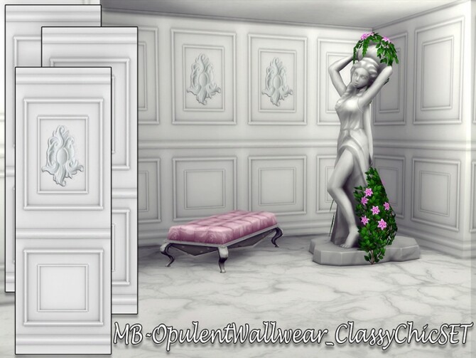 Sims 4 MB Opulent Wallwear Classy Chic SET by matomibotaki at TSR