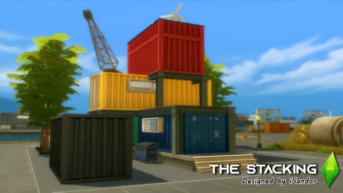 Sims 4 The Stacking container home by iSandor at Mod The Sims