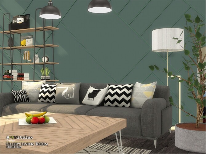 Sims 4 Ullery Living Room by ArtVitalex at TSR