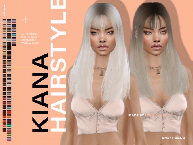Sims 4 Kiana Hairstyle by Leah Lillith at TSR