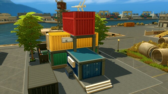 Sims 4 The Stacking container home by iSandor at Mod The Sims