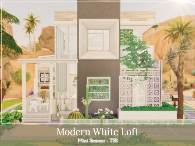 Sims 4 Modern White Loft by Mini Simmer at TSR