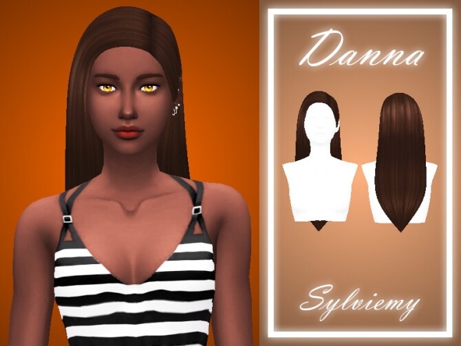Sims 4 Danna Hair Set by Sylviemy at TSR