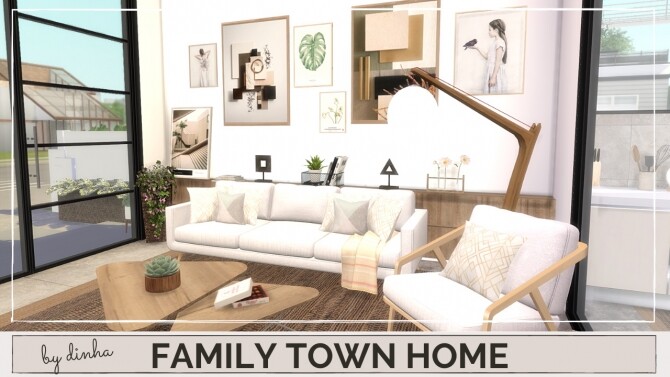 Sims 4 FAMILY TOWN HOME at Dinha Gamer