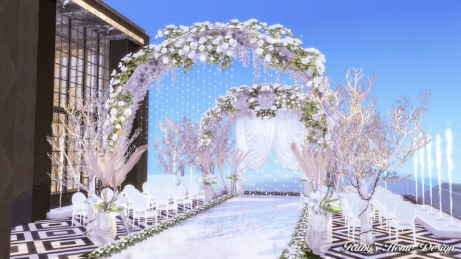 Sims 4 Love on a rooftop   Wedding venue at Ruby’s Home Design