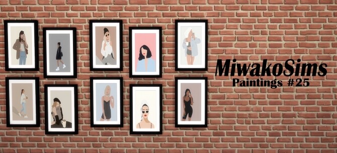 Sims 4 Collection #25 paintings at MiwakoSims