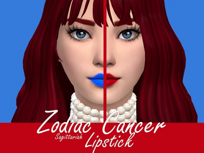Sims 4 Zodiac Cancer Lipstick by Sagittariah at TSR