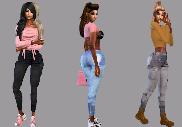 Sims 4 Major Pain Cargo Jeans at Teenageeaglerunner