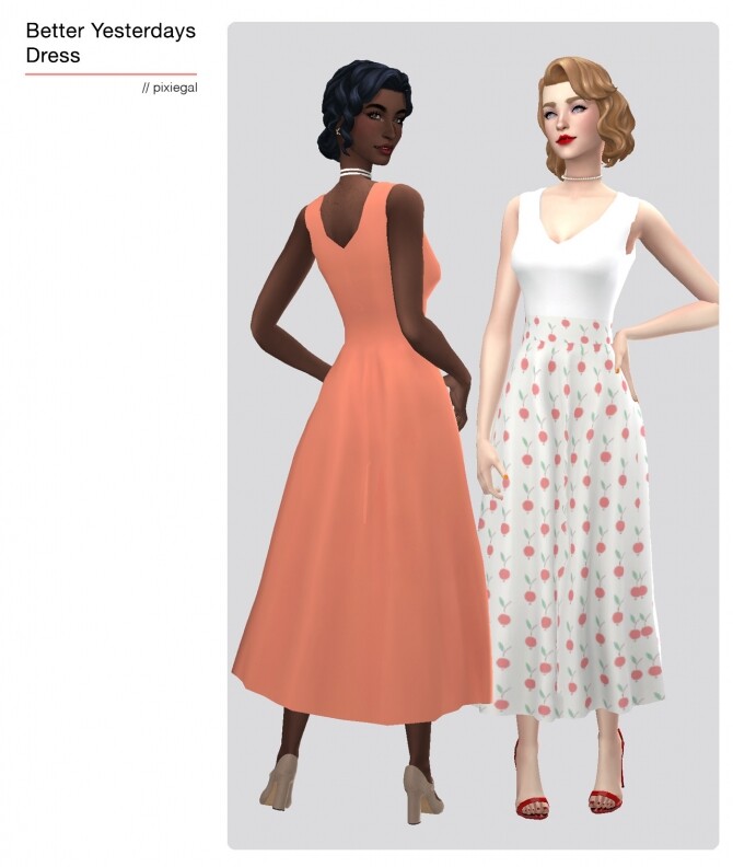 Sims 4 Better yesterdays dress at Pixiegal