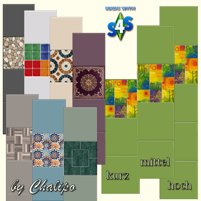 Sims 4 Tile wall by Chalipo at All 4 Sims