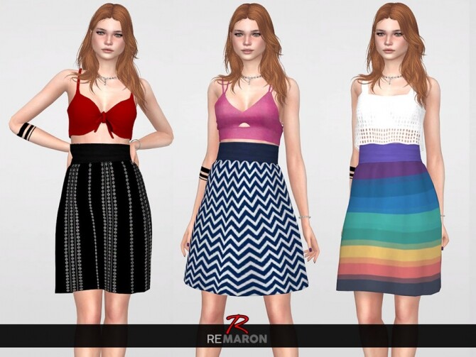 Sims 4 Balone Skirt for Women 01 by remaron at TSR