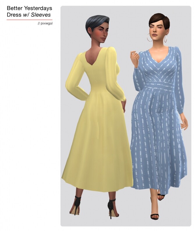 Sims 4 Better yesterdays dress at Pixiegal