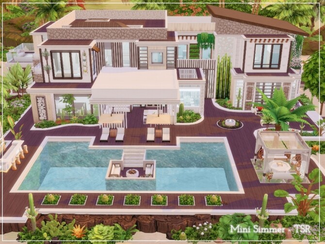 Sims 4 Modern Beach Mansion by Mini Simmer at TSR