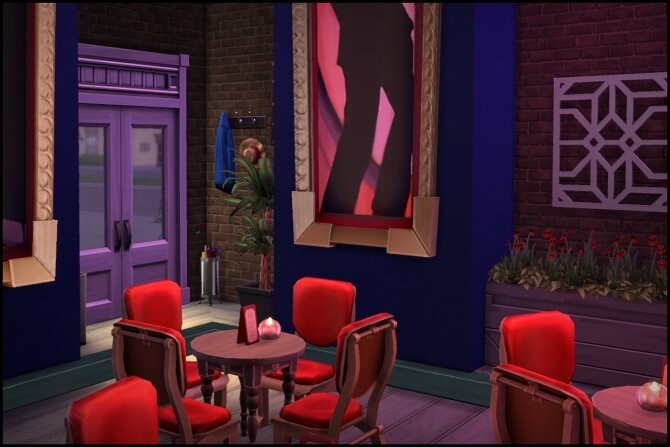 Sims 4 Blue Velvet no CC Nightclub by Hallgerd at Mod The Sims