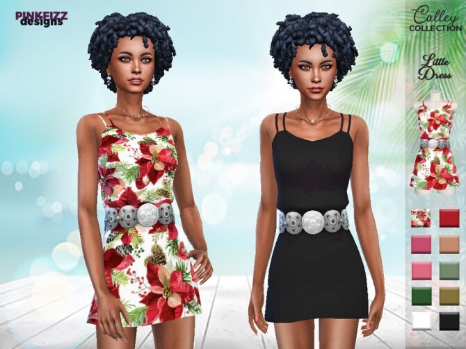 Sims 4 Calley Little Dress PF117 by Pinkfizzzzz at TSR