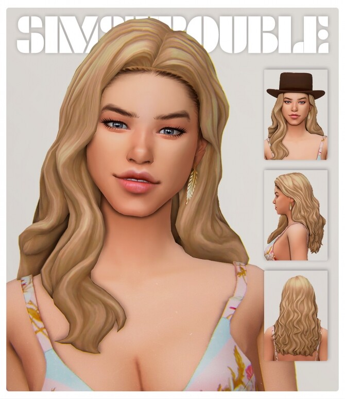 Sims 4 KATHERYN hair at SimsTrouble
